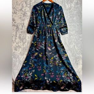 Banana Republic Navy Floral Maxi Dress